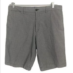 Banana Republic Plaid Flat Front Chino Shorts 35